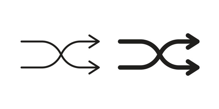 Shuffle icons for website design and development, app development. EPS10