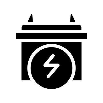 Charging accu battery icon