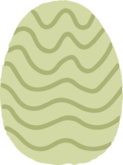 Naklejka premium Green Easter Egg Simple Illustration Isolated