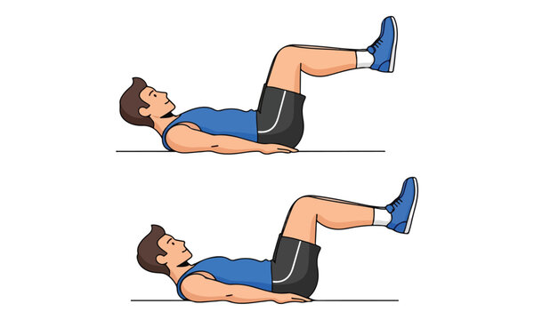 Man Performing Pelvic Tilt Exercise on Floor for Core Engagement
