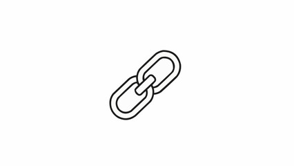 Single metal chain link icon.
