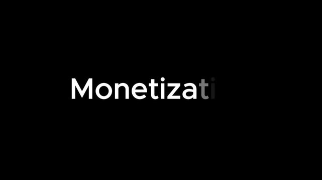 A businesswoman discussing monetization strategies in a modern office during a video meeting with her team