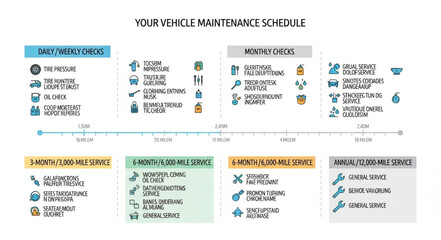 Vehicle Maintenance Schedule Diagram.
