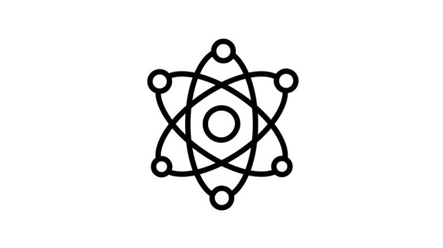 Check out line style animated icon of atom, ready for premium use