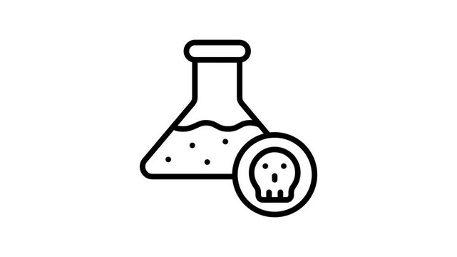 Latest line style animated icon of toxic chemical, ready for premium use