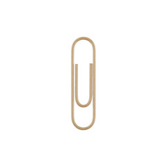 Wooden paperclip isolated On Transparent Background