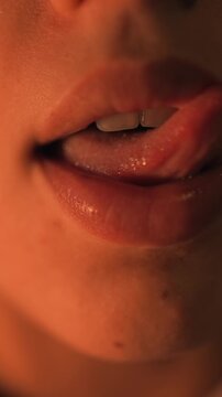 Urbaninspired portrait of man with expressive mouth details