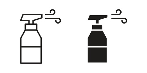 Obraz premium Spray bottle icon. simple thin line icon vector illustration pack on white
