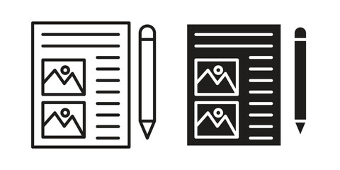 Storyboard icon. simple thin line icon vector illustration pack on white