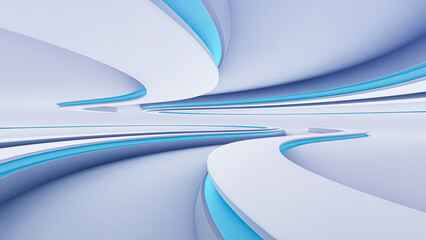 Futuristic Abstract Design With Smooth Lines and Soft Curves