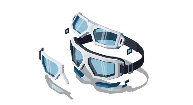 Virtual Reality Headset and Controllers.