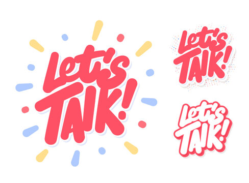 Lets Talk Hand Lettering Sticker Set