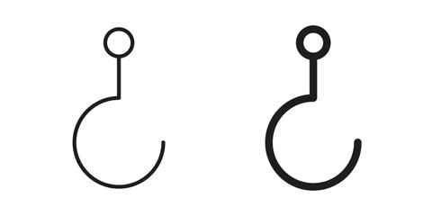 Winch hook icon. simple thin line icon vector illustration pack on white © basit
