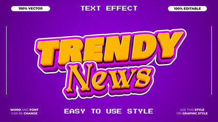 Vibrant and dynamic editable text effect with a playful, retro-inspired 3D font style, perfect for engaging headlines and design projects