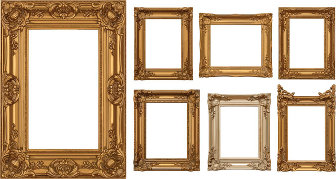 Vintage Ornate Picture Frames in Various Sizes and Styles for Art, Photography, and Home Decor