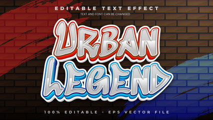 Urban Legend editable text effect in with Graffiti Street Art modern trend style © Dhm