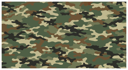 Seamless green camouflage pattern for military and outdoor design © Rohim
