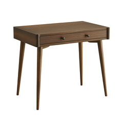 Vintage Wooden Table and Chair Set Isolated on White &ndash; Antique Home Furniture