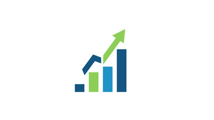 Colorful bar chart with arrows.