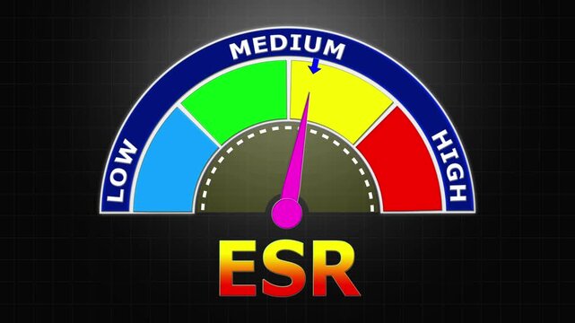4K Animated Erythrocyte Sedimentation Rate (ESR) Meter Increasing from Low to High Levels , Monitoring Inflammation and Autoimmune Conditions.