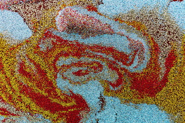  Texture astratta con polvere di glitter in acqua e diluita con solvente