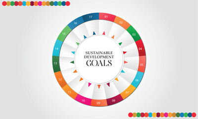 Obraz premium SDG 17 goals round theme