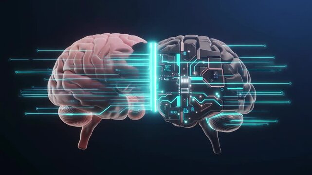 Biological Brain Merging with Artificial Intelligence Core Concept