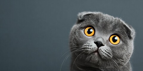 Captivating Close-Up of a Scottish Fold Cat Showcasing Its Unique Features and Adorable Expressions
