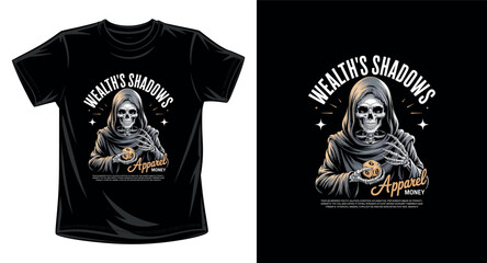 Skull graphic vector art t-shirt design print template	