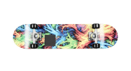Skateboard with Halftone Texture Effect © sanskerta
