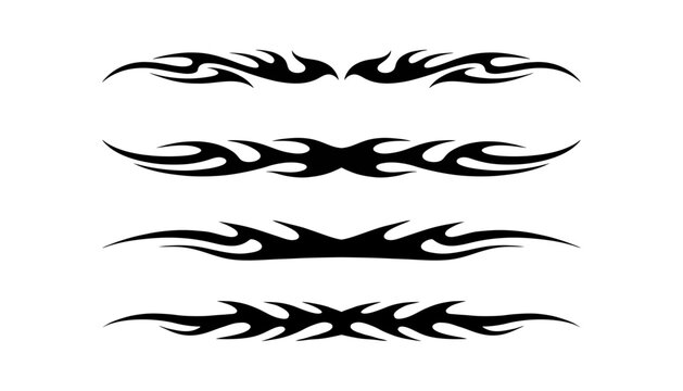 Abstract gothic tribal flame sigil vector set pack artwork with cyber aesthetic, liquid mercury metallic inspiration, tattoo-style elements, and futuristic illustration design