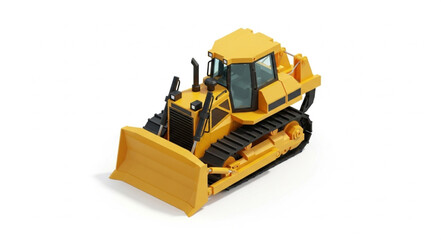 Yellow Toy Bulldozer Construction Equipment.