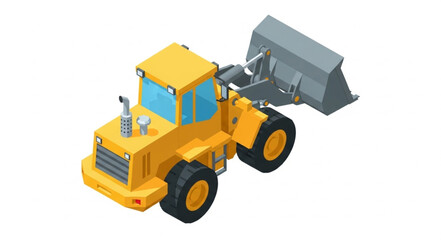 Yellow Front End Loader Machine. © Fikri