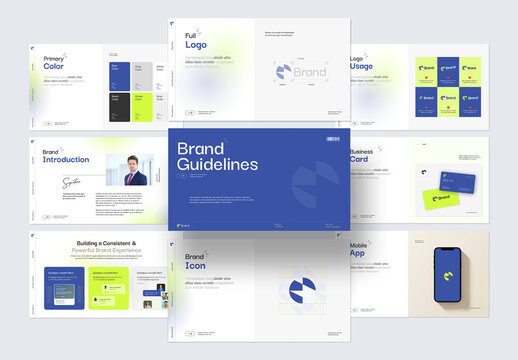 Modern Brand Guidelines Presentation Template for Corporate Identity