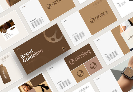 Modern Clean Brand Guideline Presentation Template for Yoga Studio