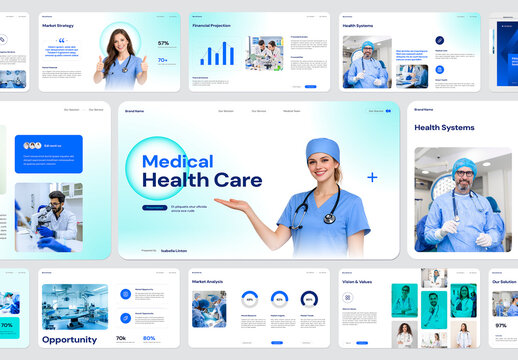Modern Medical Health Care Presentation Slides Template Design