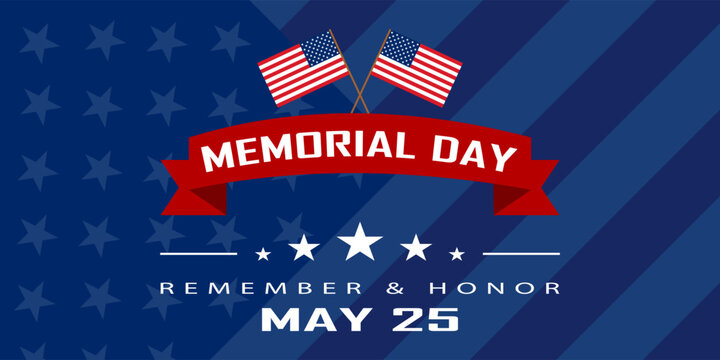 Memorial Day patriotic image background -  - vector illustration - America Honoring All Who Served