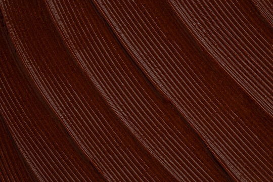 Striped chocolate spread texture background