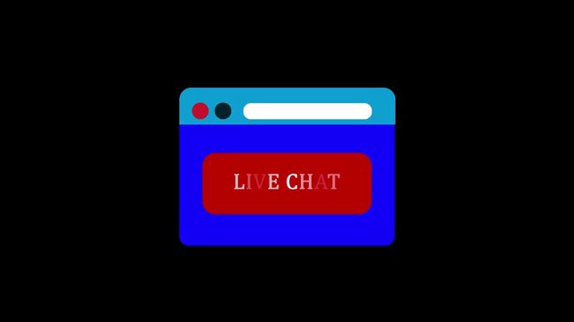 Illustration of a live chat browser window interface