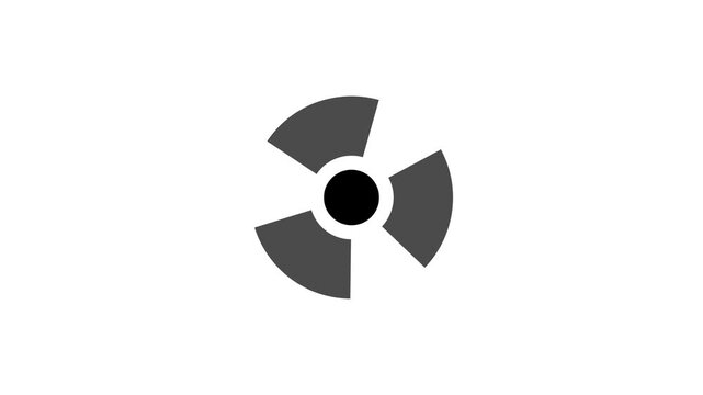 Radiation warning symbol isolated design