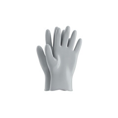 Obraz premium White latex gloves against black background