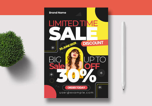 Limited Time Sale Promotional Flyer Design