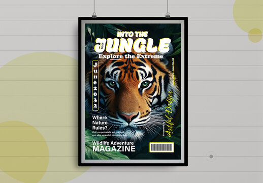Wildlife Editorial Magazine Cover Template