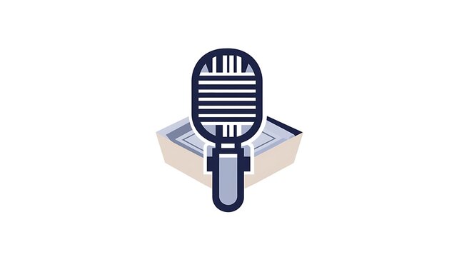 Voice transcription service icon with microphone and money symbolizing payment for audio to text conversion