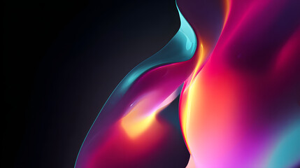 Obraz premium Abstract colorful flowing shapes