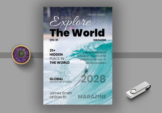 Travel Magazine Cover Layout