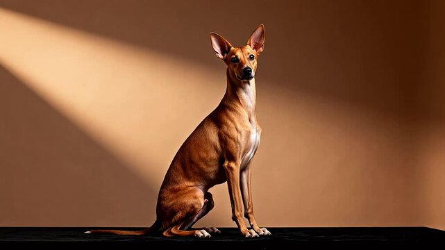 Dog sitting on a surface