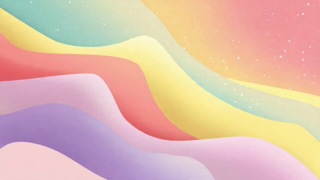 Abstract Pastel Layered Waves Background with Soft Gradient Curves