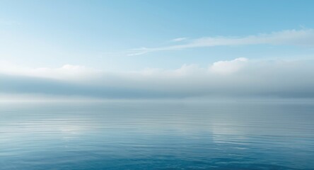 Obraz premium Serene atmosphere with soft clouds creating a tranquil relaxation background