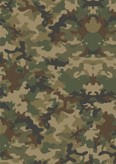 Fototapeta premium 7K Ultra High Resolution Woodland Camouflage Texture Background, Large Scale Tactical Multi-Terrain Camo Pattern for Outdoor Gear, Apparel and Vehicle Wraps, Premium Seamless Style PNG Backdrop